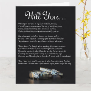 Will You Marry Me Acrostic Poem Greeting Card