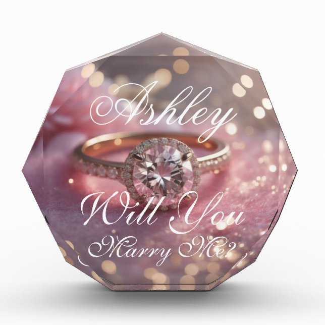  Will You Marry Me Acrylic Award (Front)
