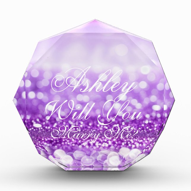  Will You Marry Me Acrylic Award (Front)