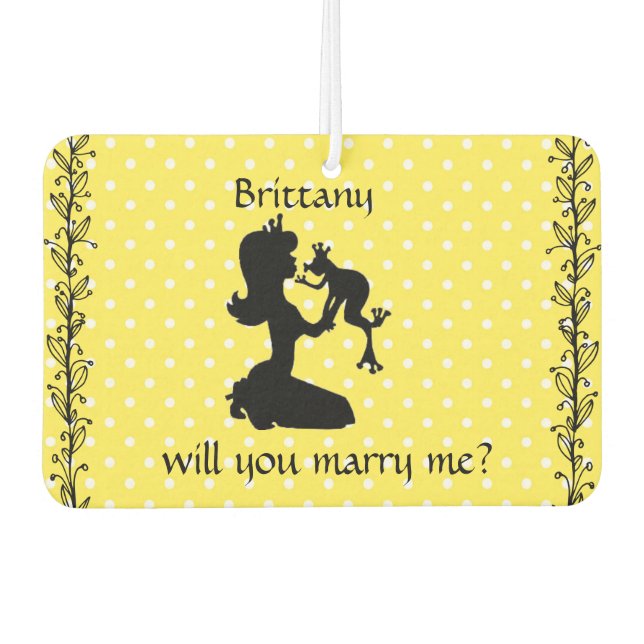 Will You Marry Me Air Freshener (Front)