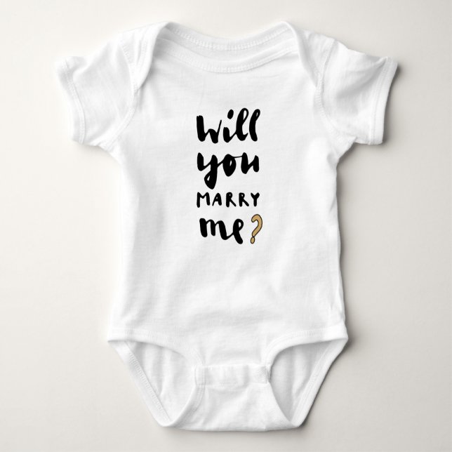 Will you marry me baby bodysuit (Front)