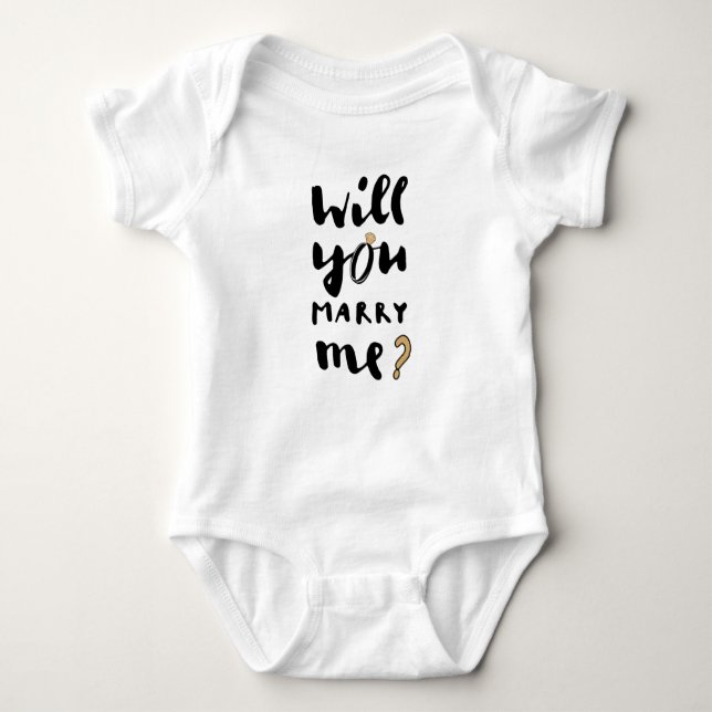 Will you marry me baby bodysuit (Front)
