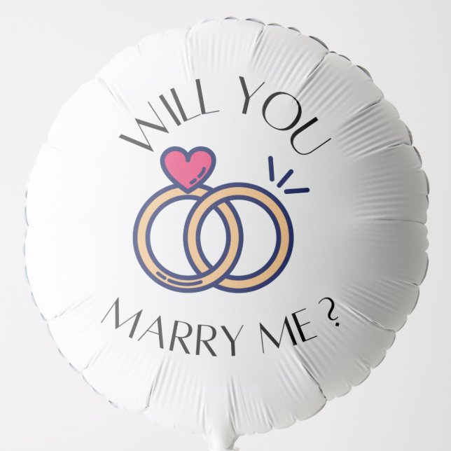 Will You Marry Me  Balloon (Front)