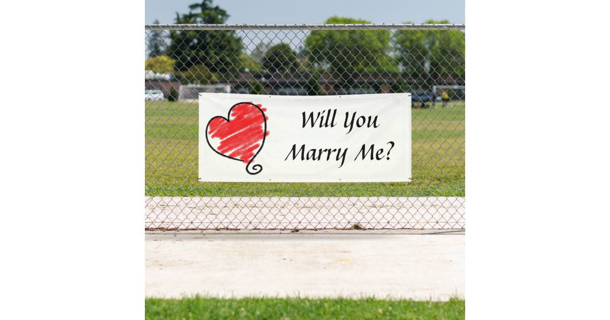 Will You Marry Me? Banner | Zazzle