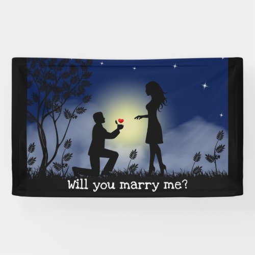 Will you marry me banner