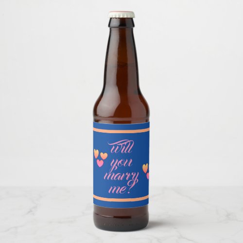 will you marry me beer bottle labels  