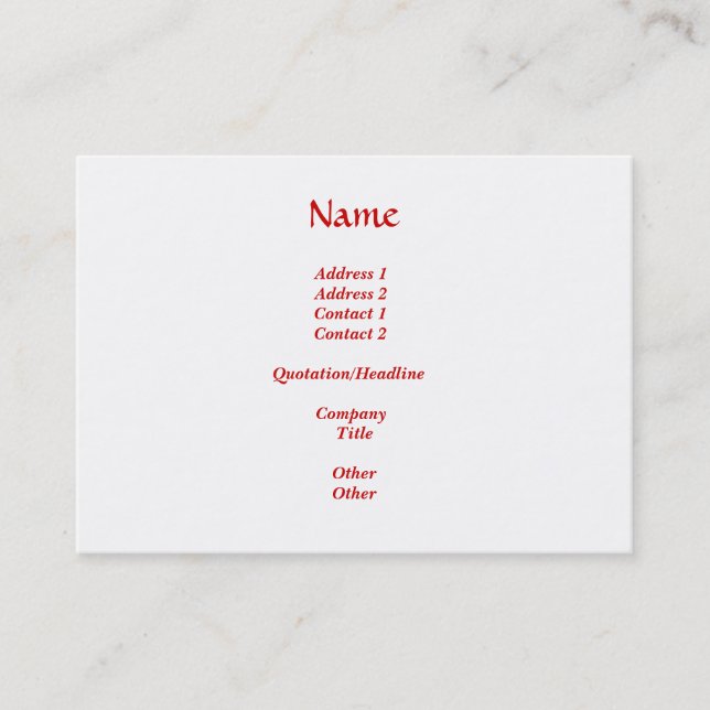 Will You Marry Me Business Card (Front)