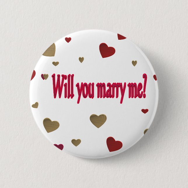 Will you marry me? button (Front)