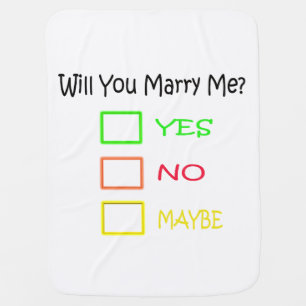Will You Marry Me by Shirley Taylor Baby Blanket
