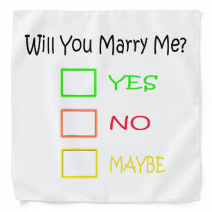 Will You Marry Me by Shirley Taylor Bandana