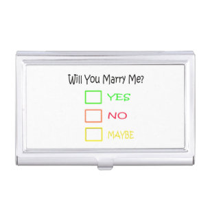 Will You Marry Me by Shirley Taylor Business Card Case