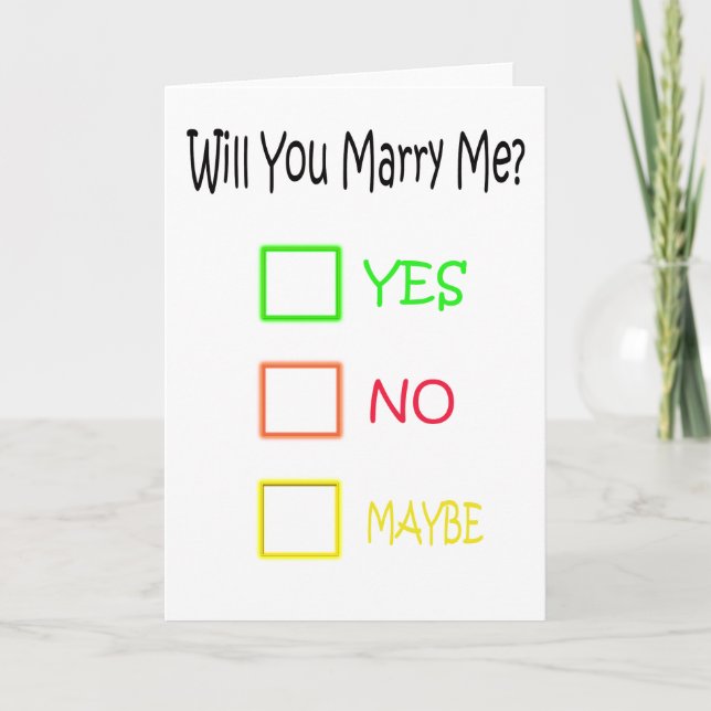 Will You Marry Me by Shirley Taylor Card (Front)
