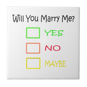 Will You Marry Me by Shirley Taylor Ceramic Tile