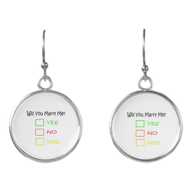 Will You Marry Me by Shirley Taylor Earrings (Front)