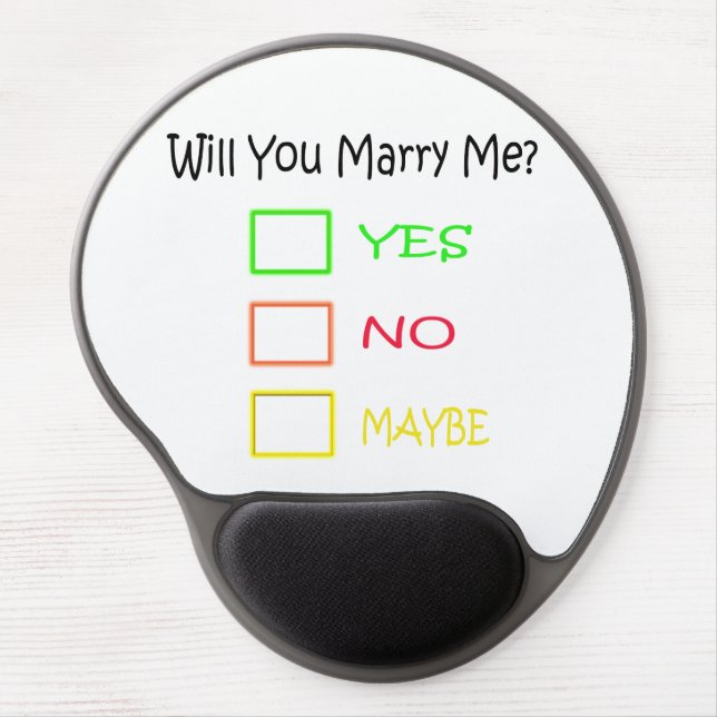 Will You Marry Me by Shirley Taylor Gel Mouse Pad (Front)