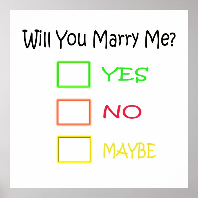 Will You Marry Me by Shirley Taylor Poster (Front)