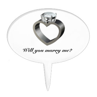 Will you marry me? cake topper