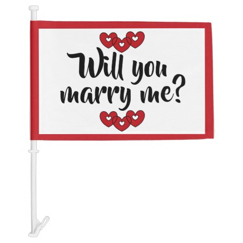 will you marry me car flag by dalDesignNZ