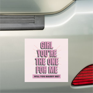 Will You Marry Me Car Magnet