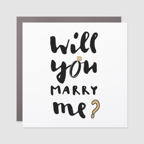 Will you marry me car magnet