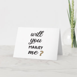 Will you marry me? card
