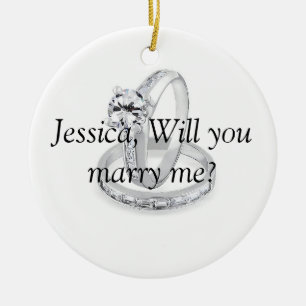 Will You Marry Me Ceramic Ornament
