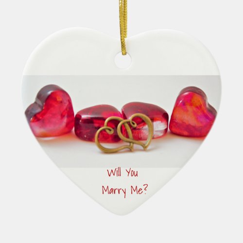 Will You Marry Me Ceramic Ornament