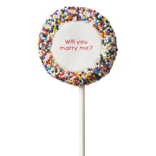 Will you marry me  Chocolate Oreo Cookie Cake Pop