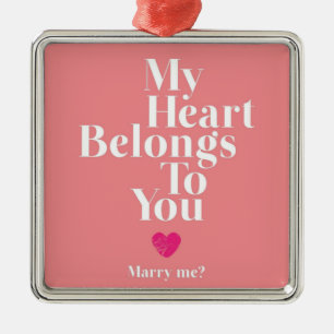 **WILL YOU MARRY ME** CHRISMAS PROPOSAL ORNAMENT