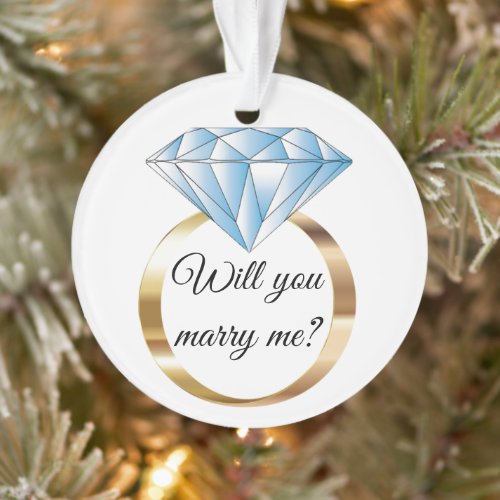 Will You Marry Me Christmas Ornament