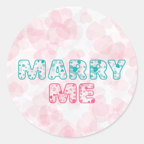 Will You Marry Me  Classic Round Sticker