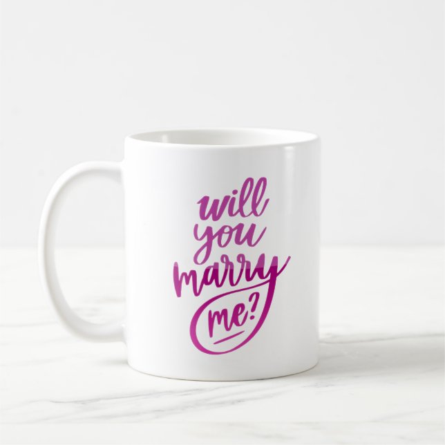 will you marry me coffee mug (Left)
