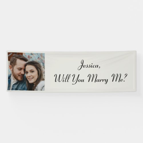 Will You Marry Me  Custom Color Photo Proposal Banner
