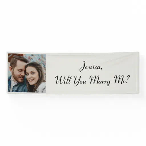Will You Marry Me | Custom Color Photo Proposal Banner