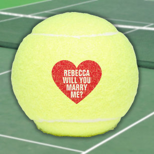 Will You Marry Me Custom Marriage Proposal Tennis Balls