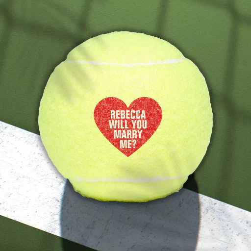 Will You Marry Me Custom Marriage Proposal Tennis Balls