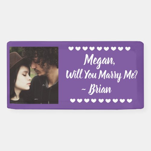 Will you Marry Me Custom Name and Photo  Banner