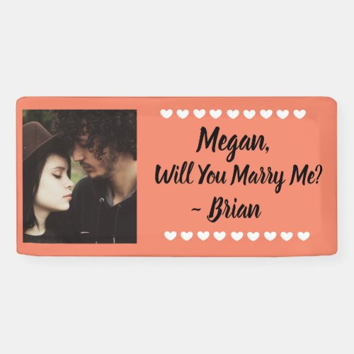 Will you Marry Me Custom Name and Photo  Banner