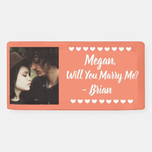 Will you Marry Me Custom Name and Photo   Banner