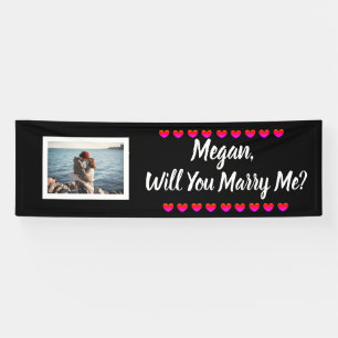 Will you Marry Me Custom Name and Photo Banner