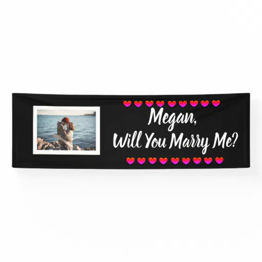 Will you Marry Me Custom Name and Photo Banner