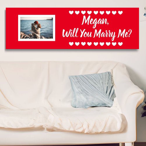 Will you Marry Me Custom Name and Photo Banner