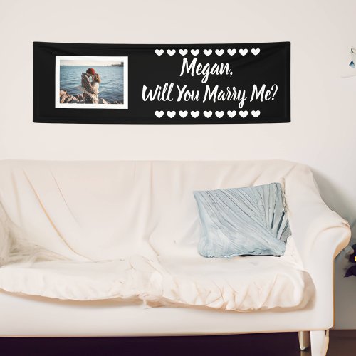 Will you Marry Me Custom Name and Photo Banner