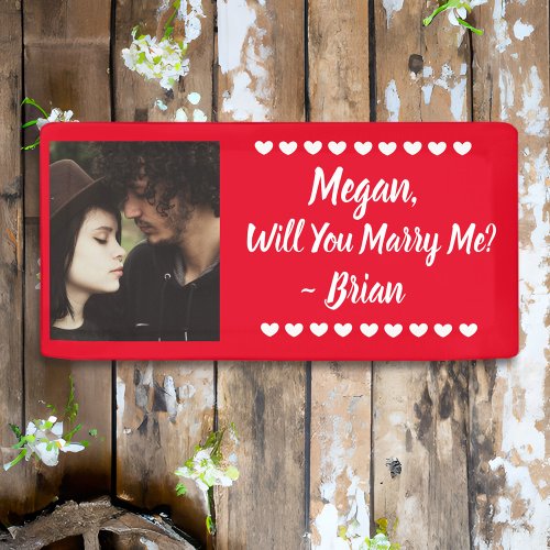 Will you Marry Me Custom Name and Photo  Banner