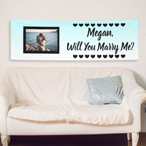 Will you Marry Me Custom Name and Photo Banner