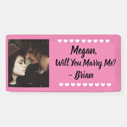 Will you Marry Me Custom Name and Photo    Banner