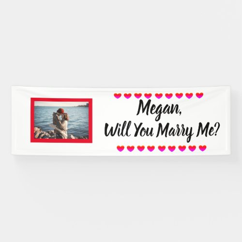 Will you Marry Me Custom Name and Photo Banner