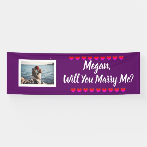 Will you Marry Me Custom Name and Photo Banner