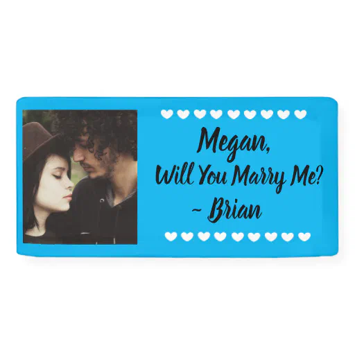 Will you Marry Me Custom Name and Photo  Banner