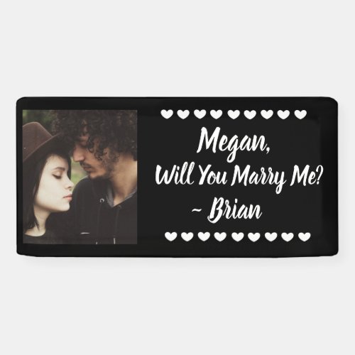 Will you Marry Me Custom Name and Photo  Banner